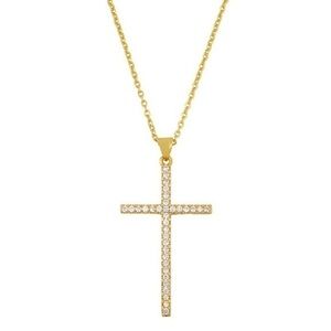 3/$30 💛 Rhinestone Cross Necklace